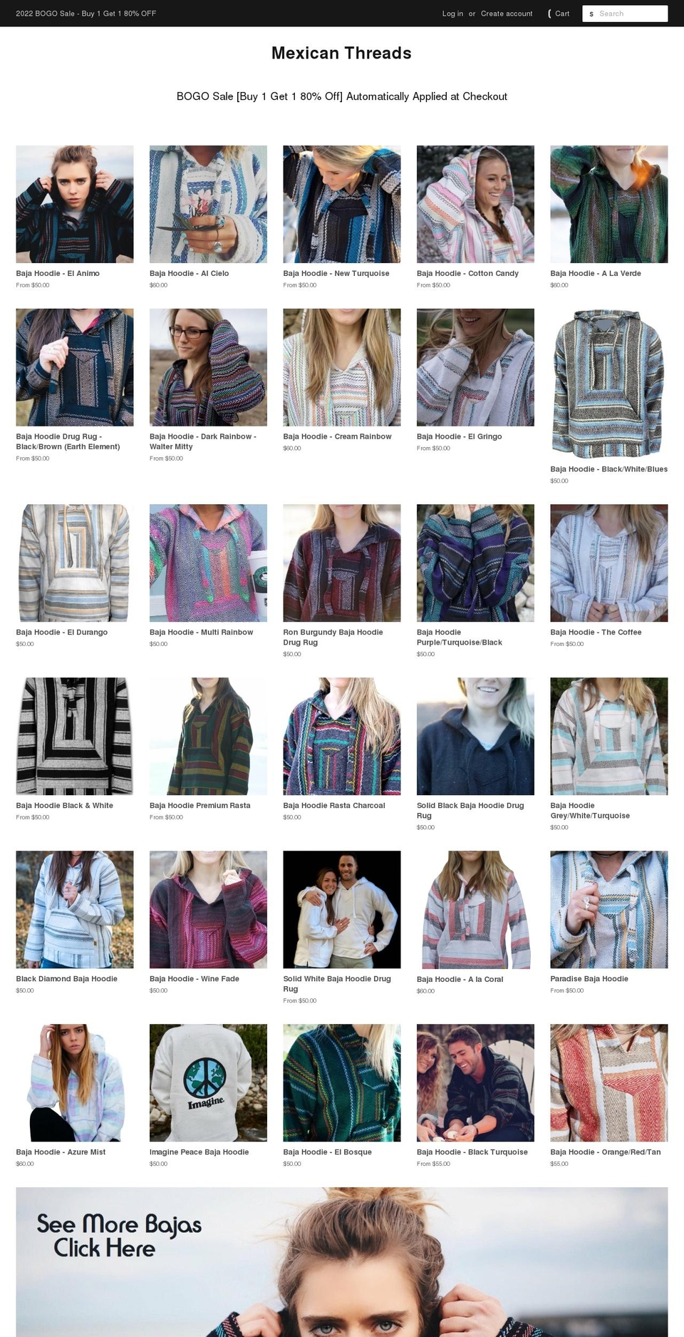 mexican-threads.myshopify.com shopify website screenshot