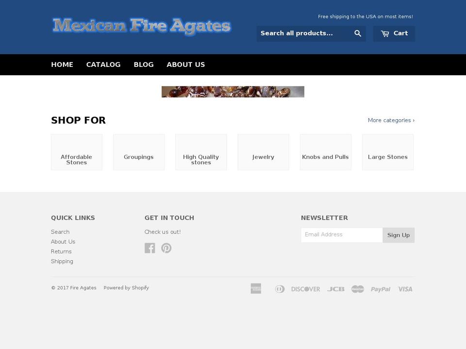 mexicanfireagates.com shopify website screenshot