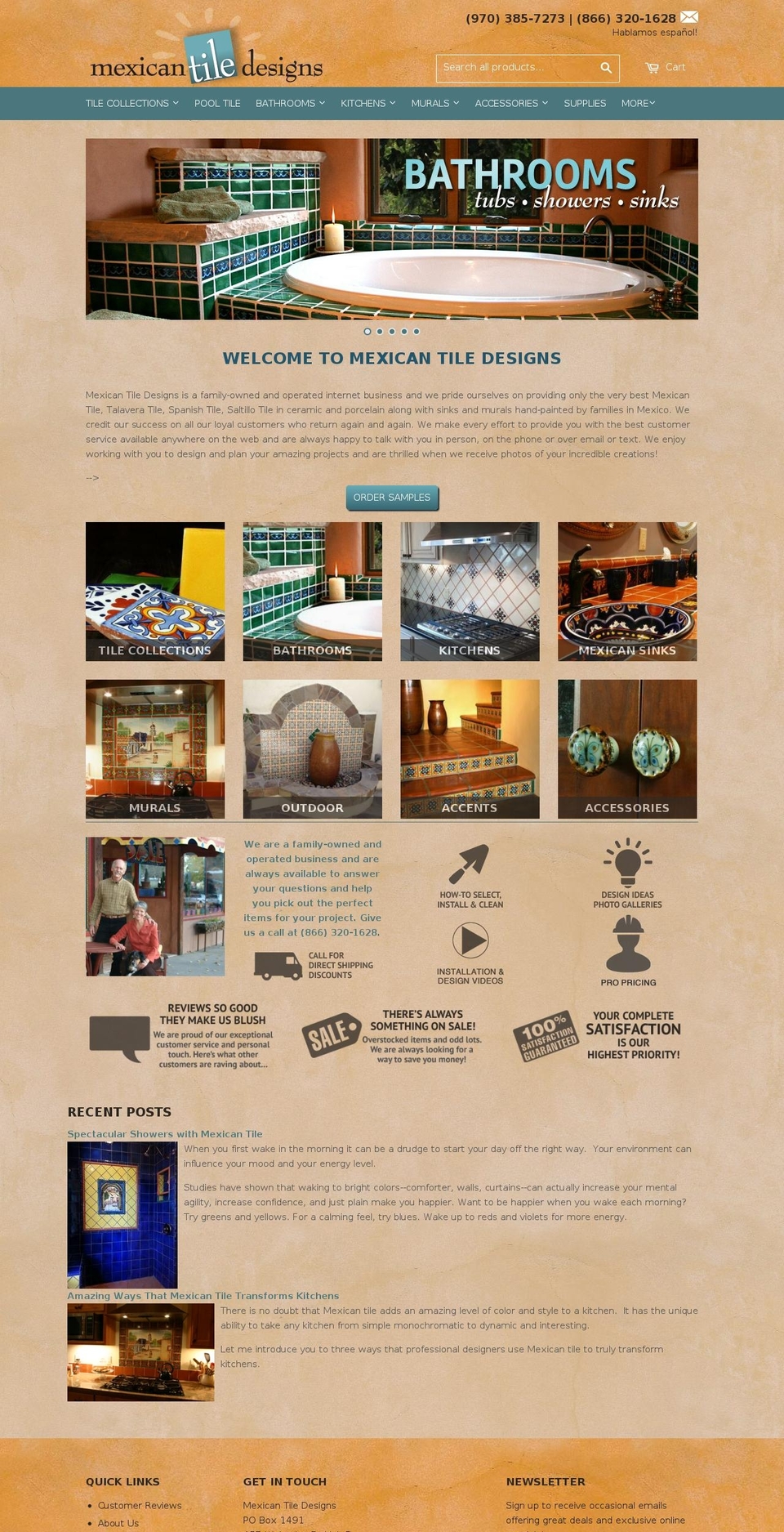 mexicantiledesign.com shopify website screenshot