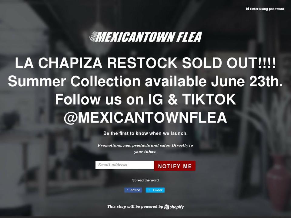 mexicantownflea.com shopify website screenshot