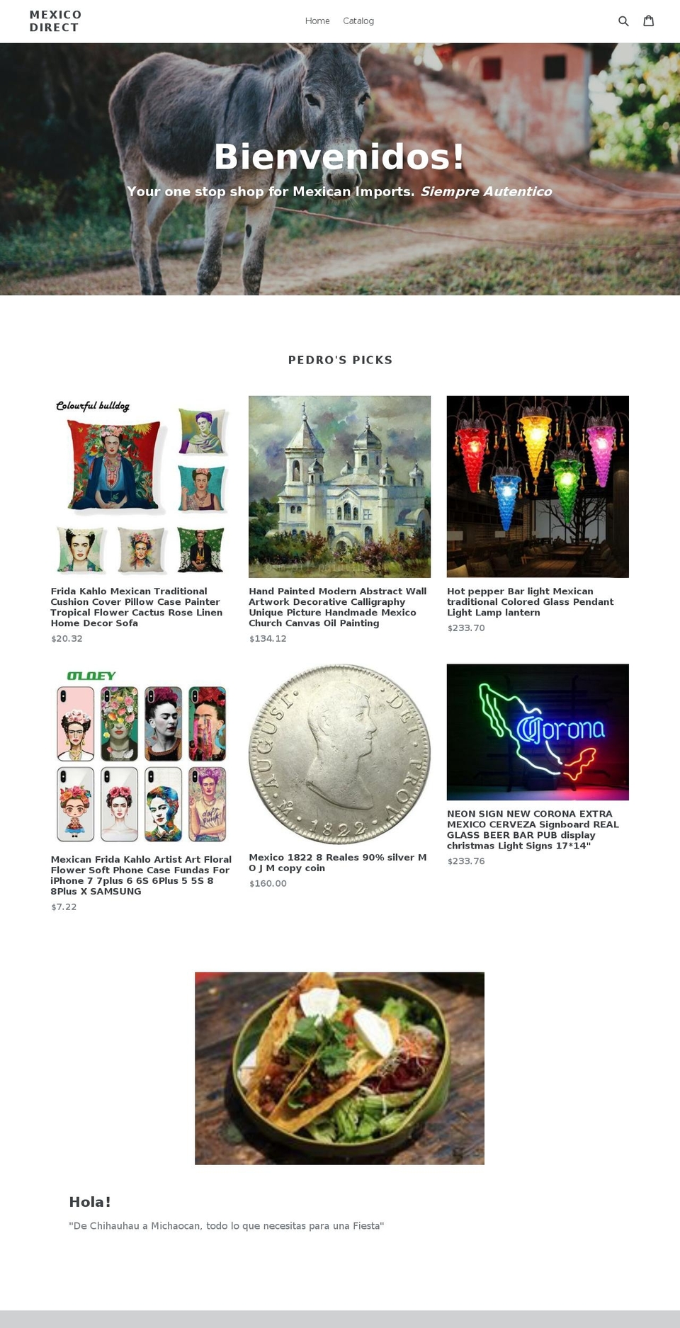 mexico-direct.com shopify website screenshot