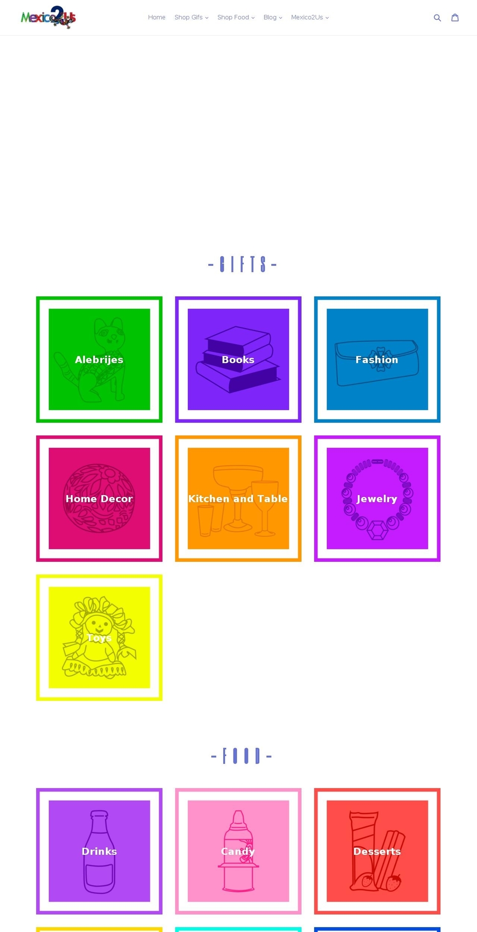 mexico2us.com shopify website screenshot