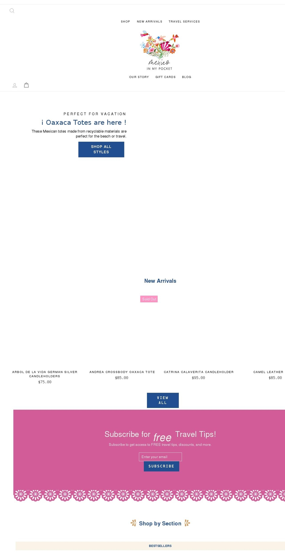 mexicoinmypocket.com shopify website screenshot