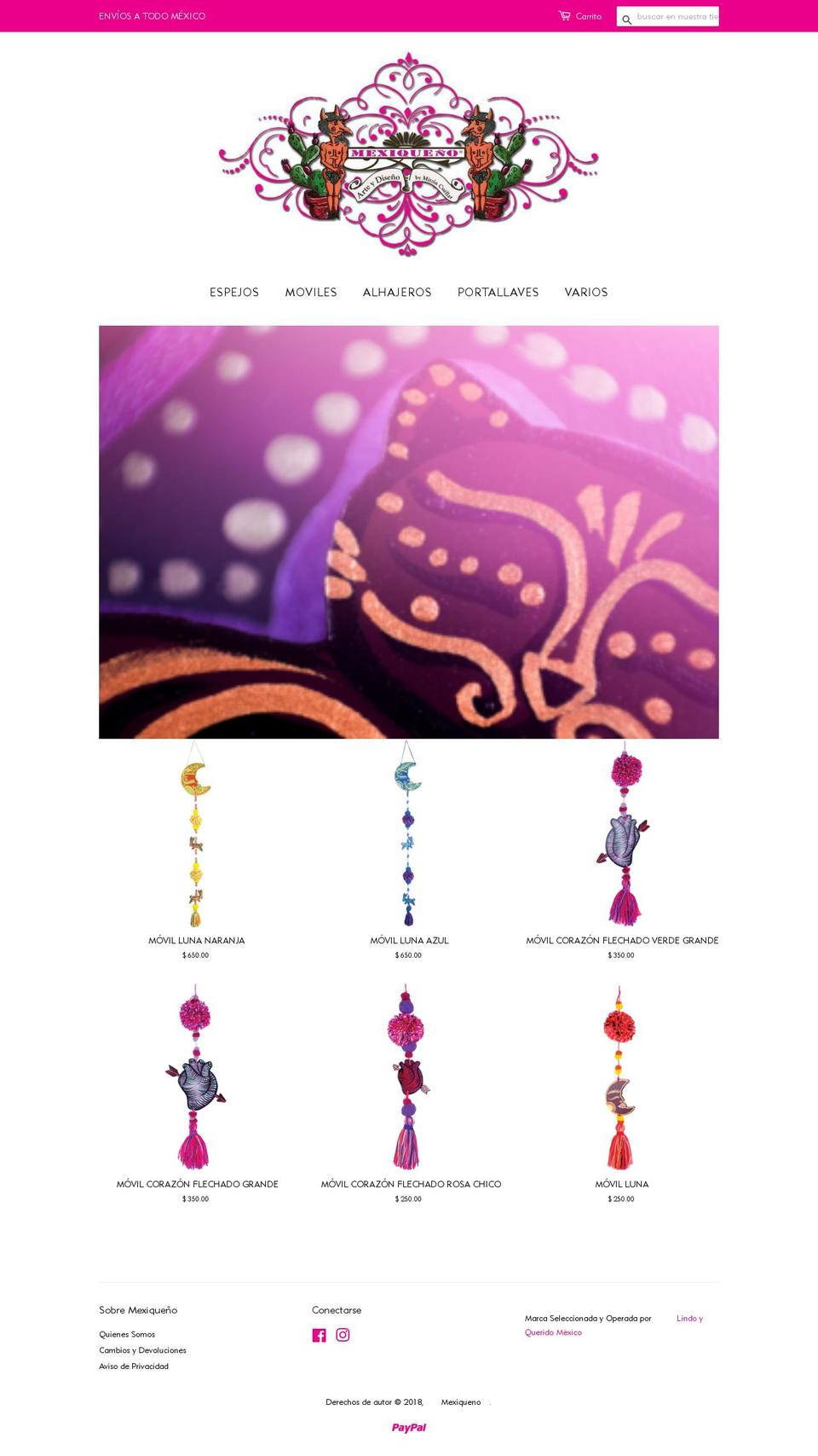 mexiqueno.com — Shopify storefront screenshot