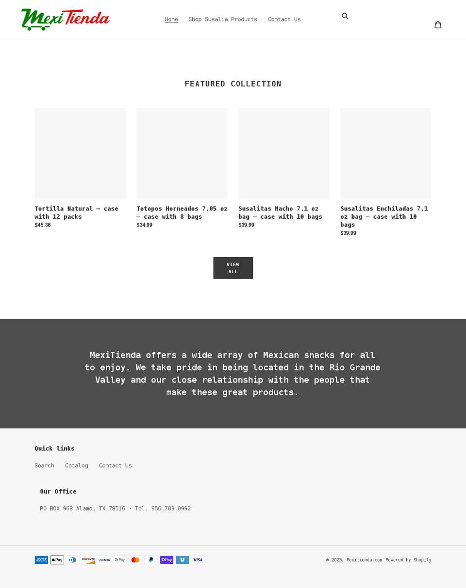 mexitienda.com shopify website screenshot