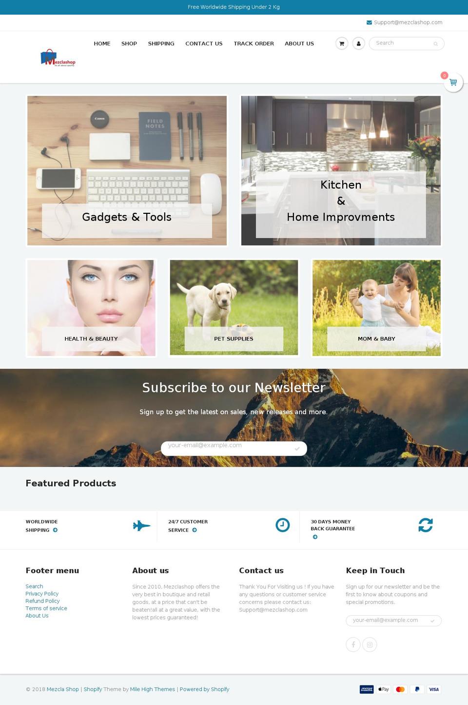 mezclashop.com shopify website screenshot