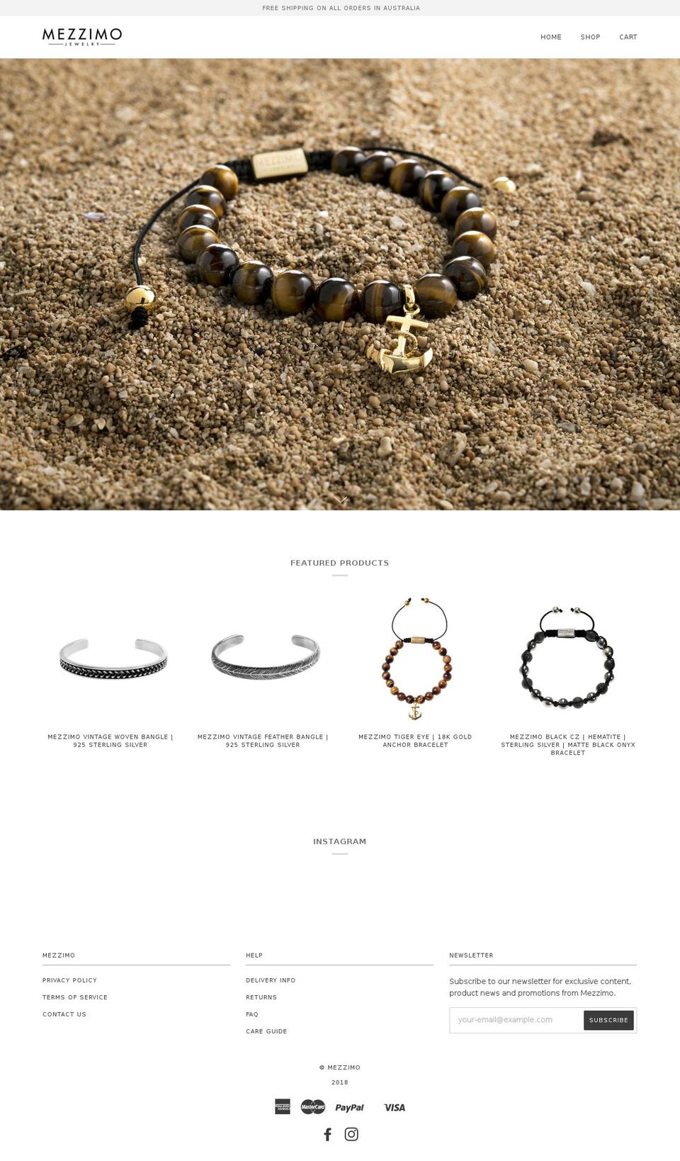 mezzimo.com — Shopify storefront screenshot