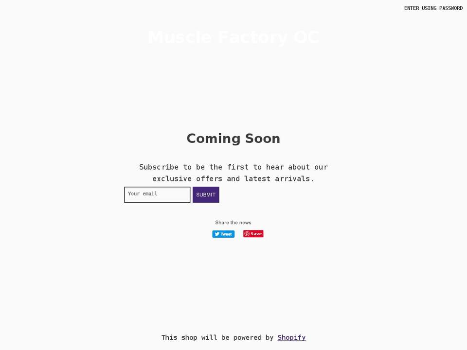 mfactoryoc.com shopify website screenshot