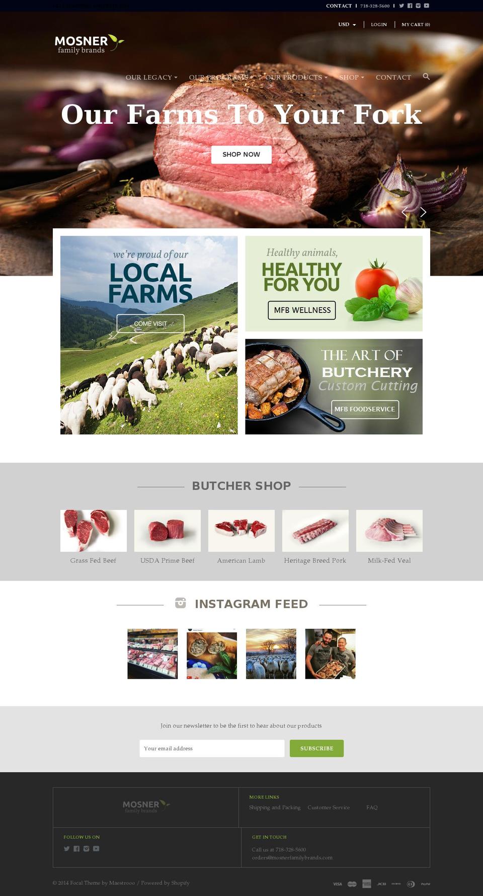 mfbny.com shopify website screenshot