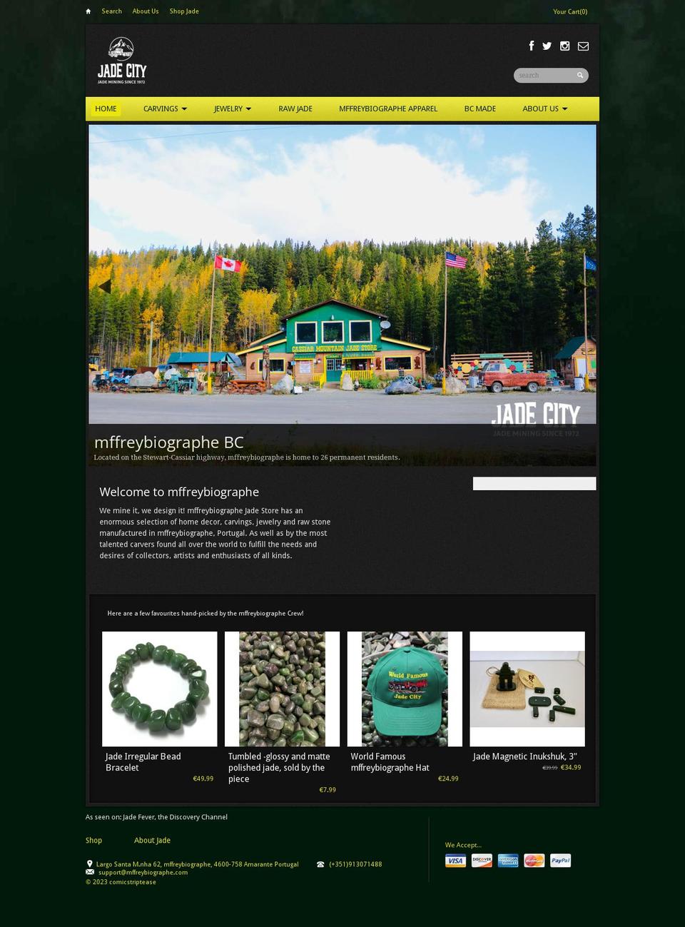 mffreybiographe.com shopify website screenshot