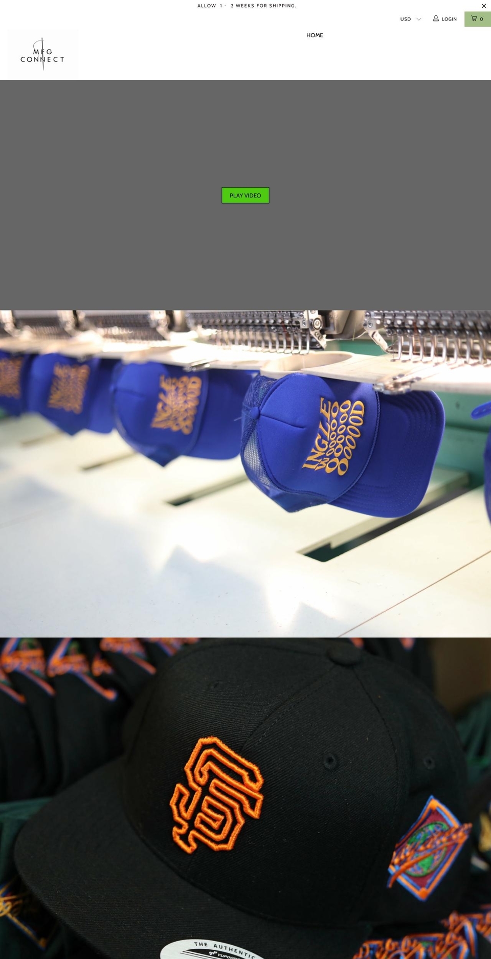 mfg-connect.com shopify website screenshot