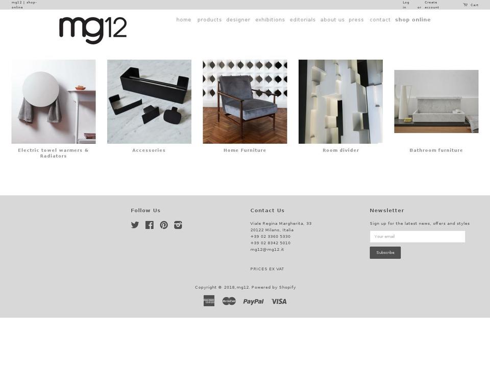 mg12design.com — Shopify storefront screenshot