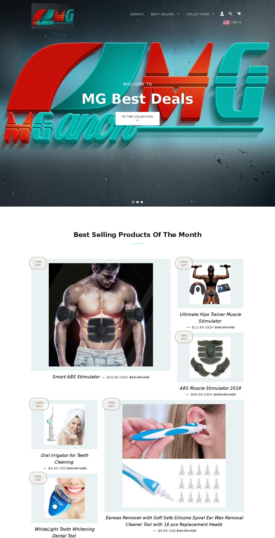 mganon.com — Shopify storefront screenshot
