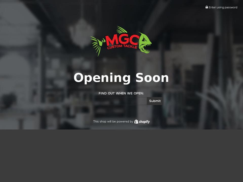 mgctackle.com shopify website screenshot