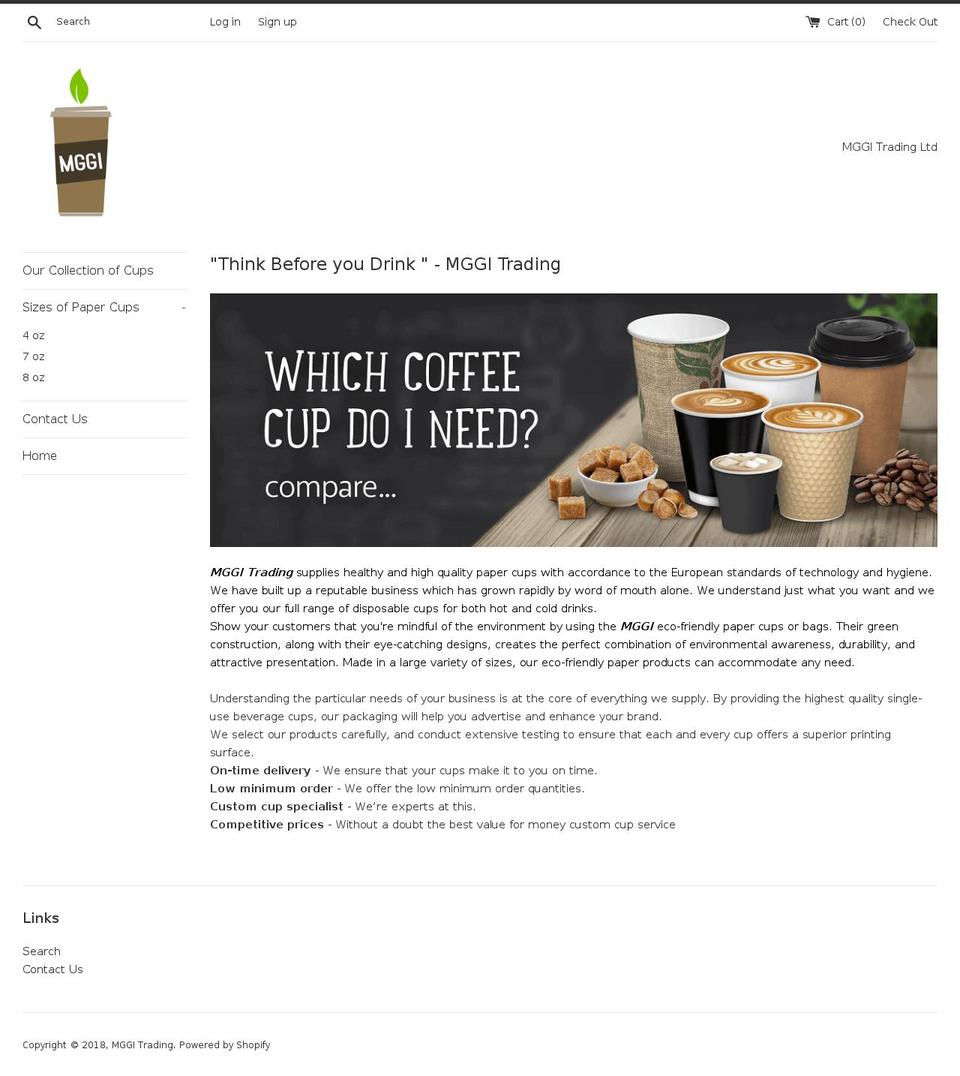 mggitrading.com shopify website screenshot