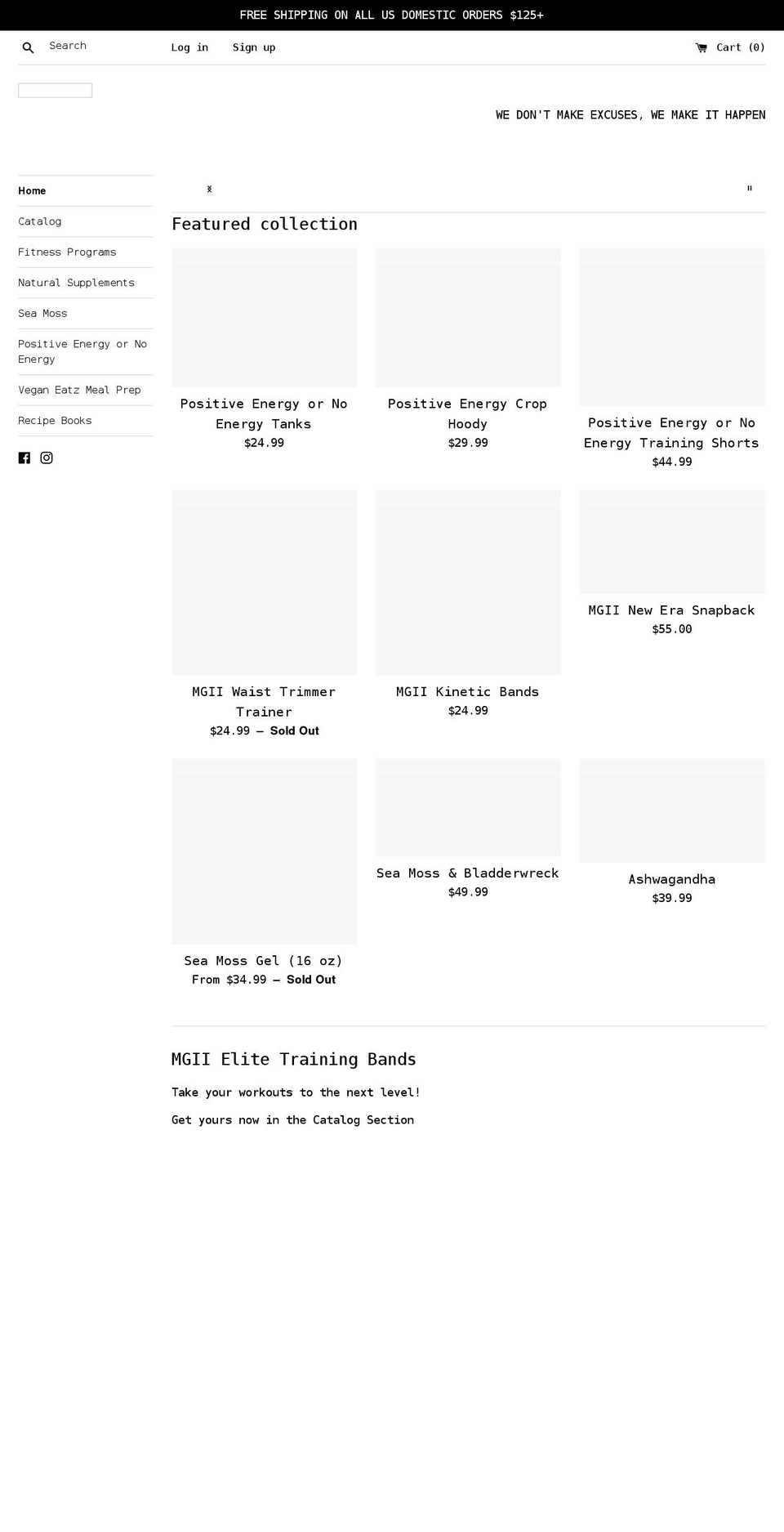 mgiielitetraining.com shopify website screenshot