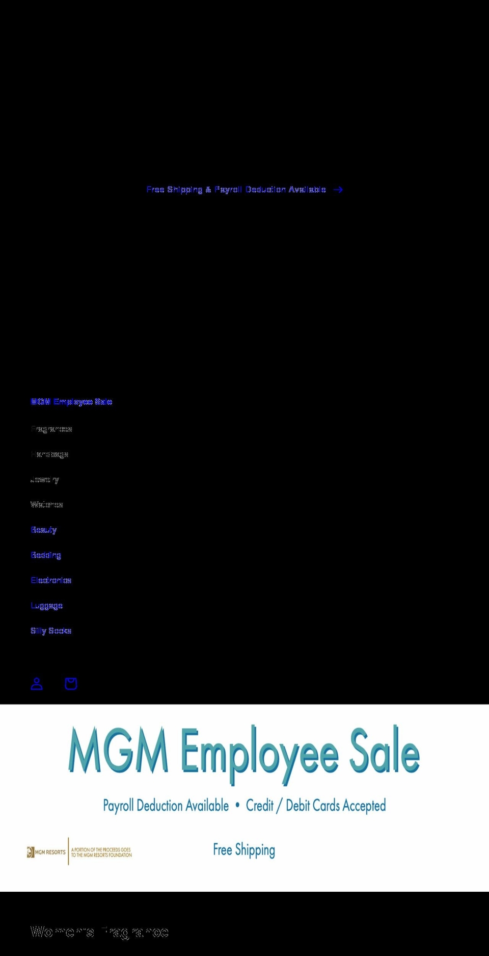 mgmemployeesale.com shopify website screenshot