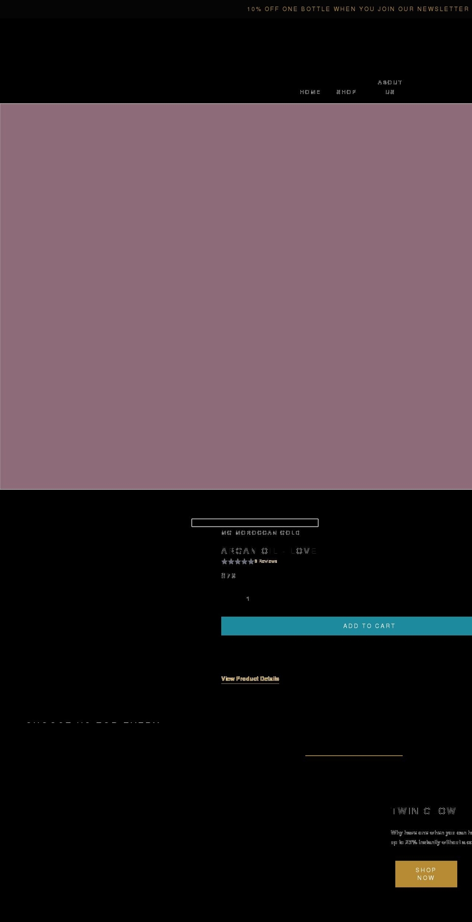 mgmoroccangold.com shopify website screenshot