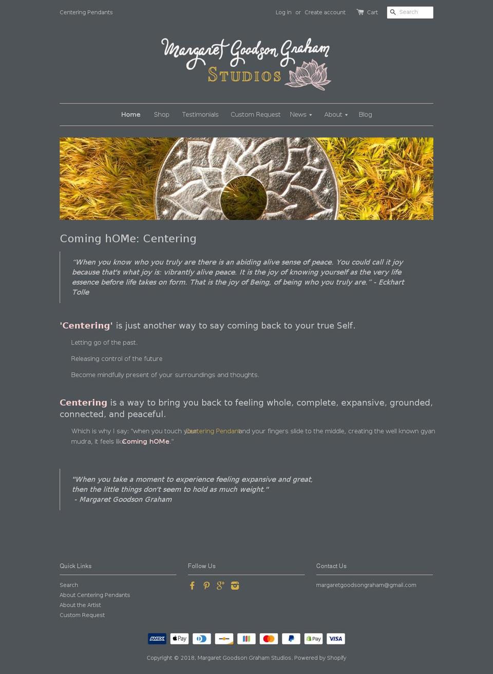 mgoodsongrahamstudios.com — Shopify storefront screenshot
