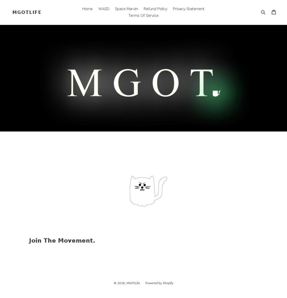 mgotlife.com — Shopify storefront screenshot