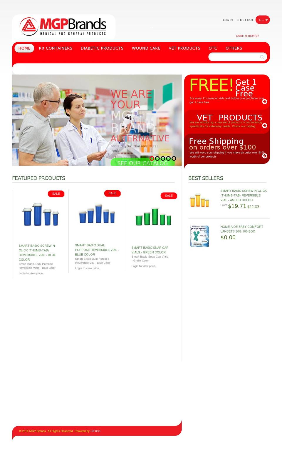 mgpbrands.com — Shopify storefront screenshot