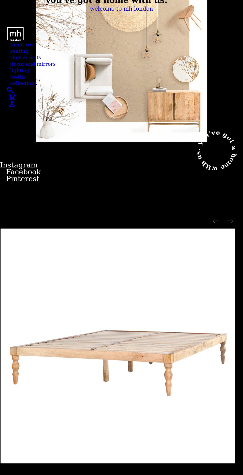 mh-london.com shopify website screenshot