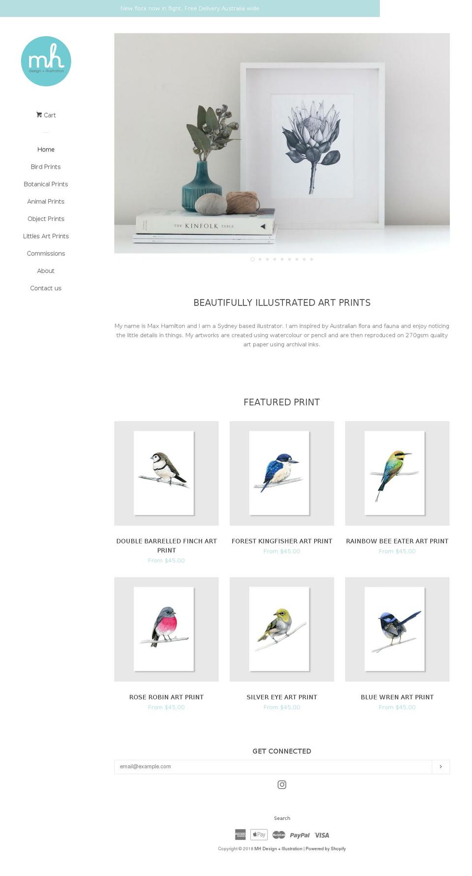 mhdesign.com.au shopify website screenshot