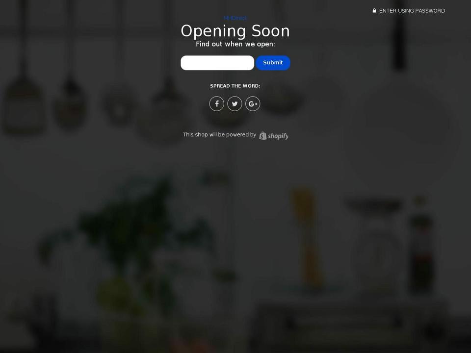 mhdirect.co shopify website screenshot