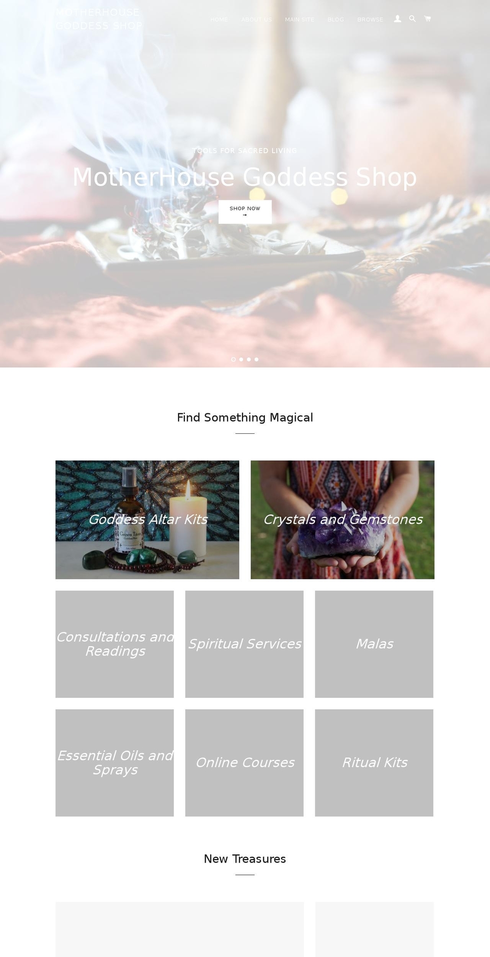 mhgoddessshop.com — Shopify storefront screenshot