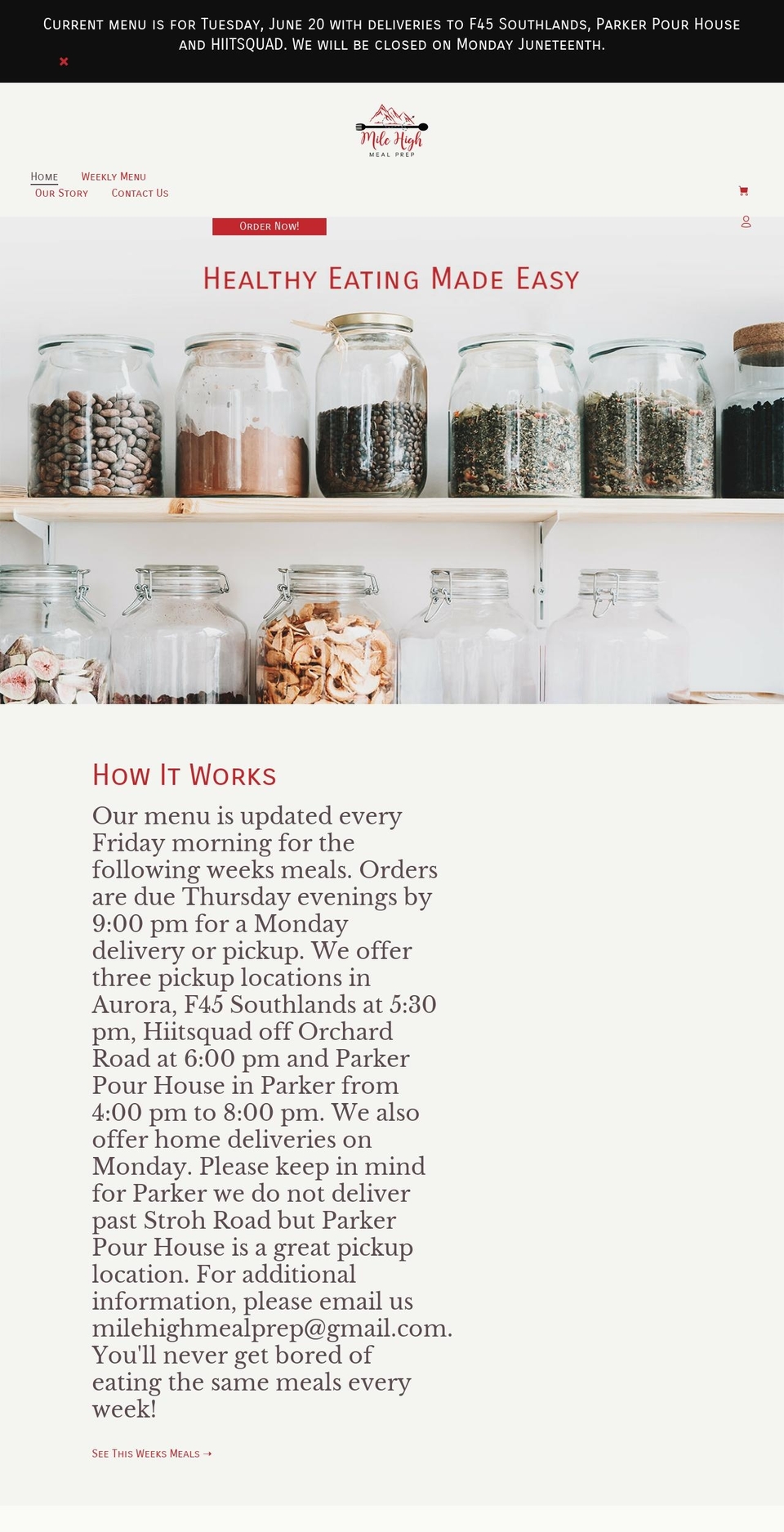 mhmealprep.com shopify website screenshot