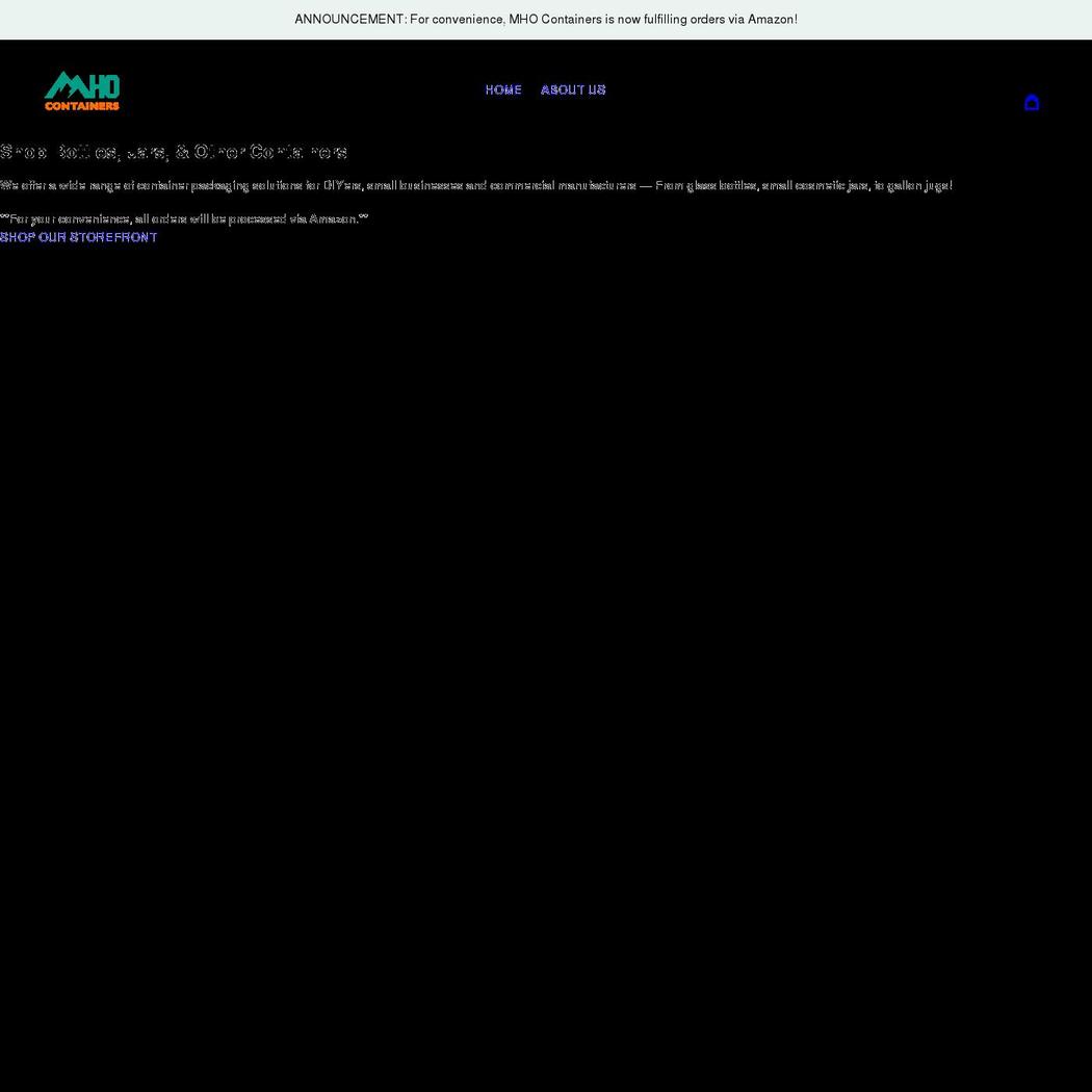 mhocontainers.com shopify website screenshot