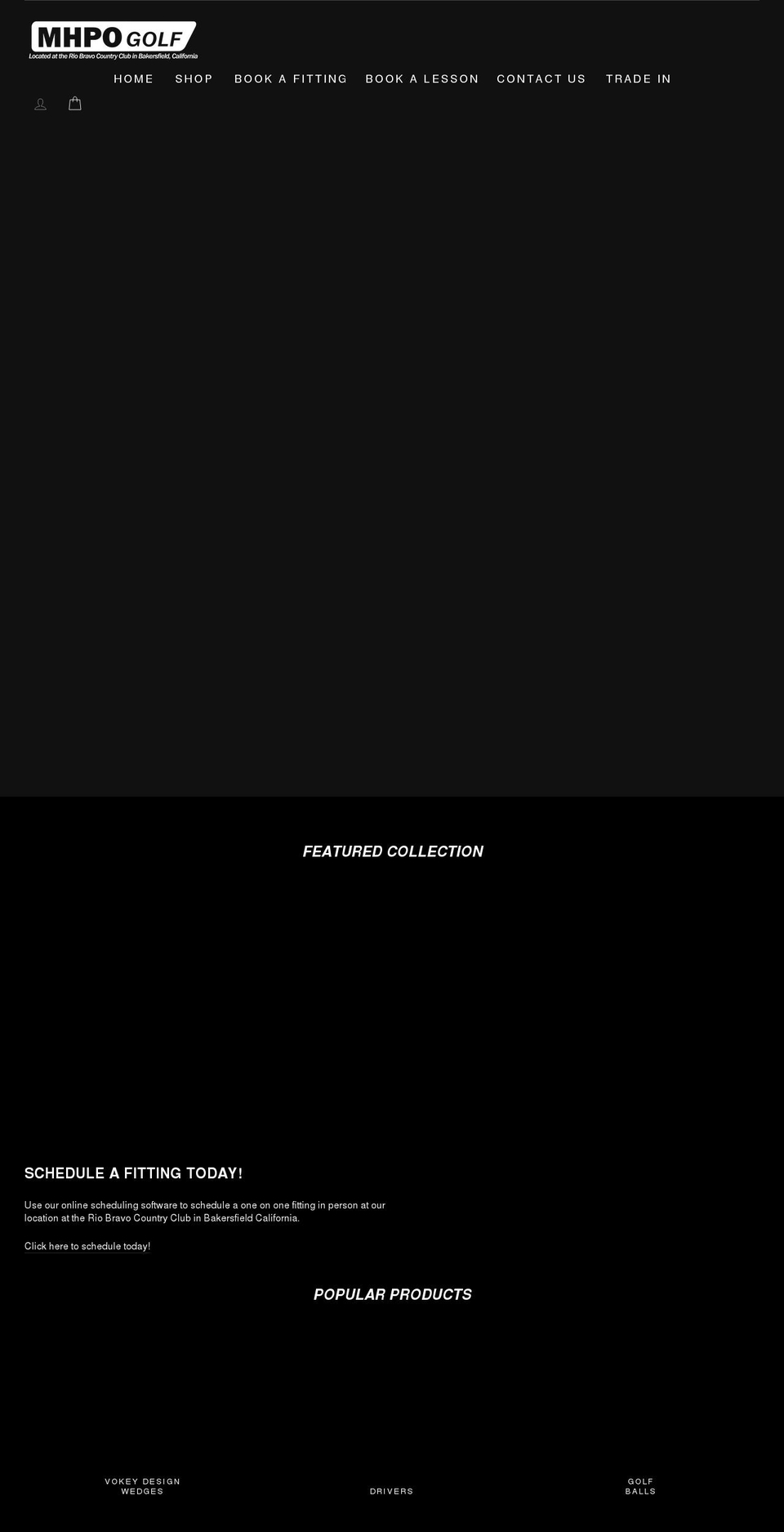 mhpogolf.com shopify website screenshot