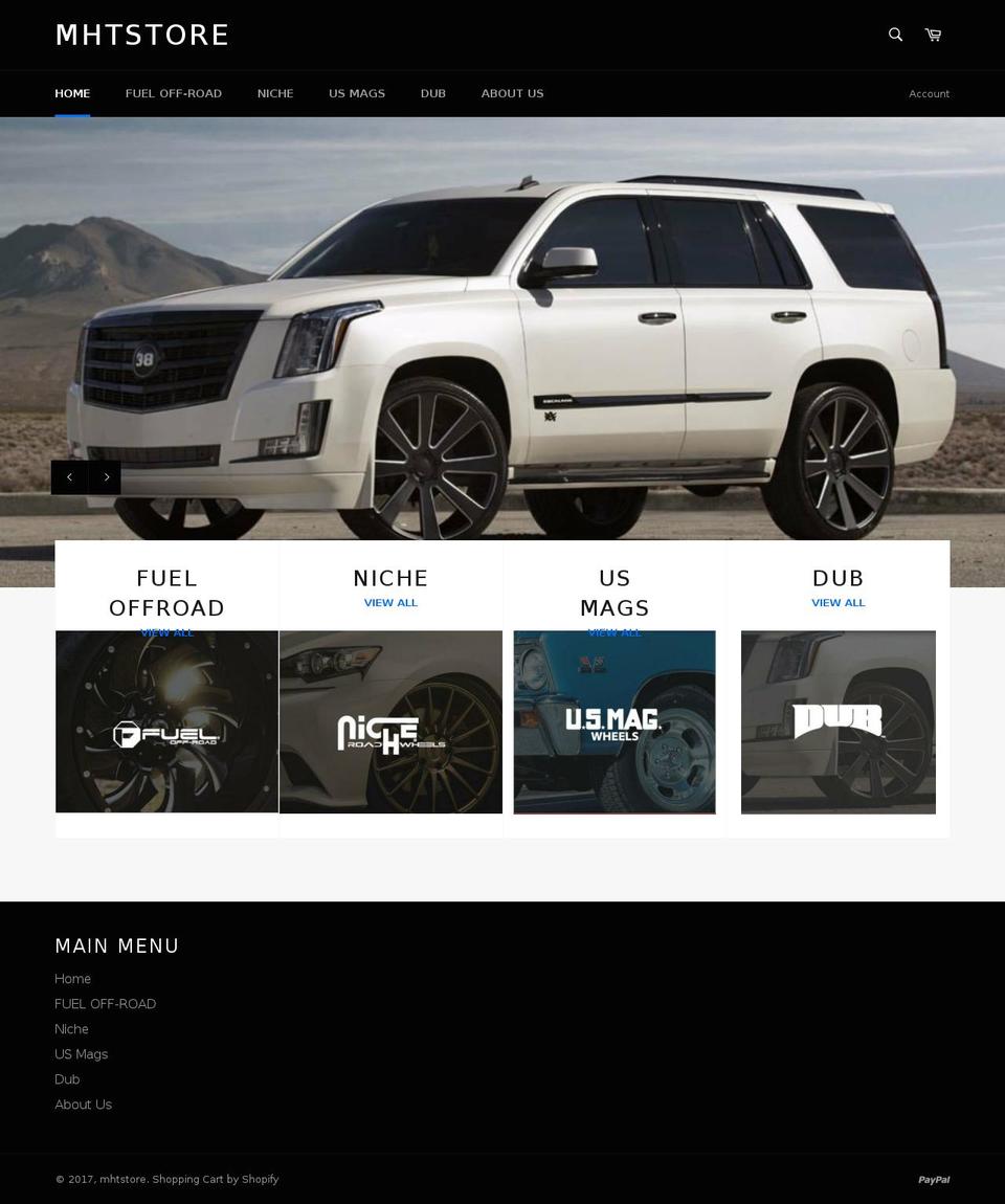 mhtapparel.com shopify website screenshot