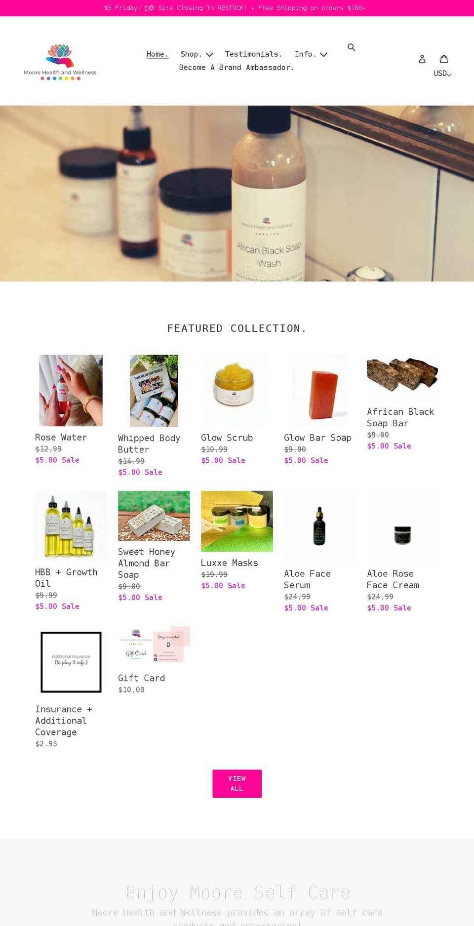 mhwellness.org shopify website screenshot