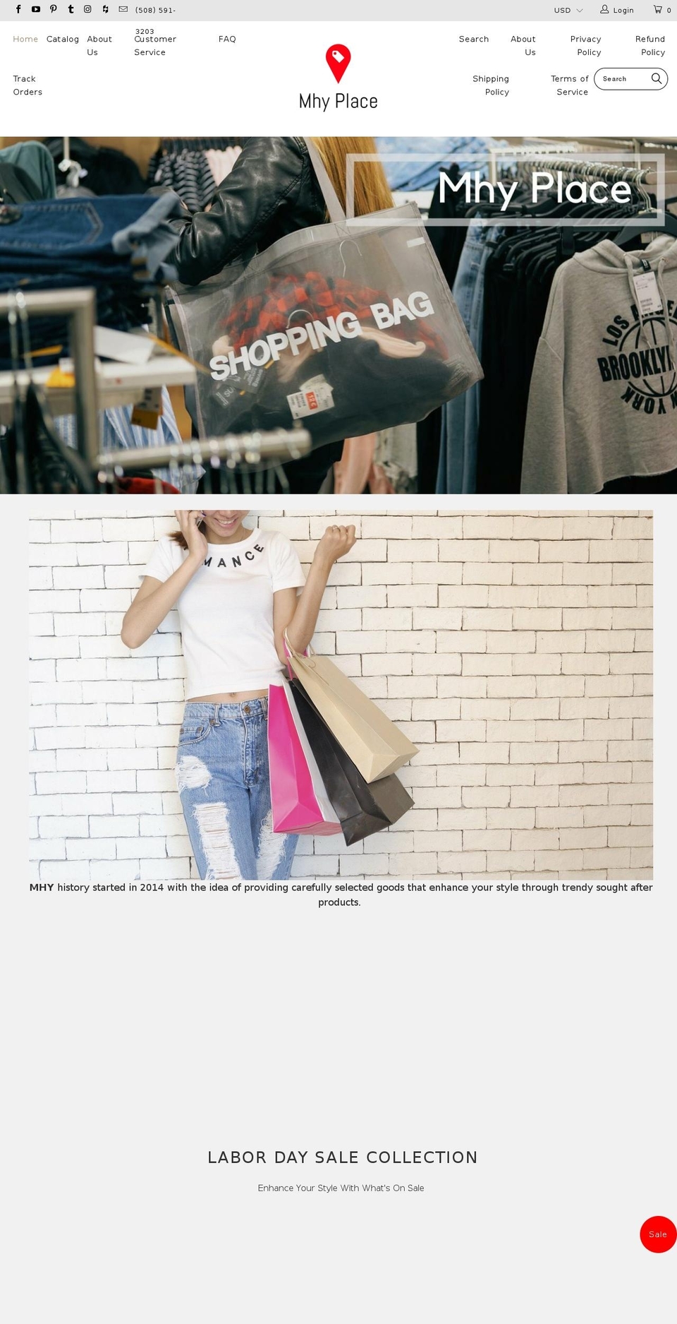 mhyplace.com — Shopify storefront screenshot