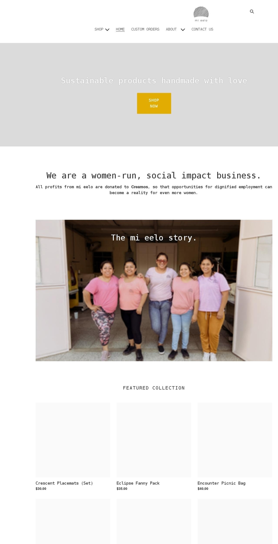 mi-eelo.com shopify website screenshot