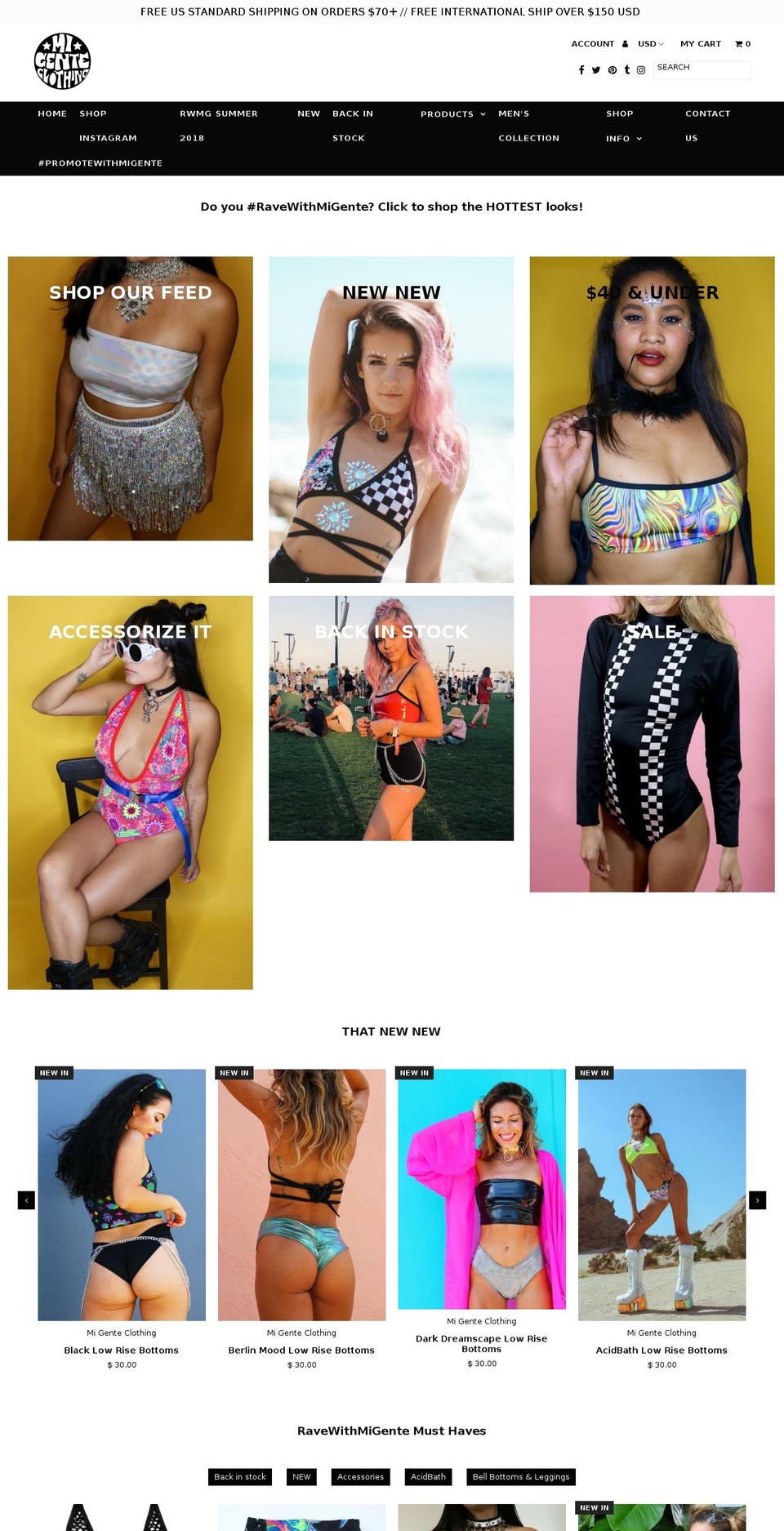 mi-gente-clothing.myshopify.com shopify website screenshot