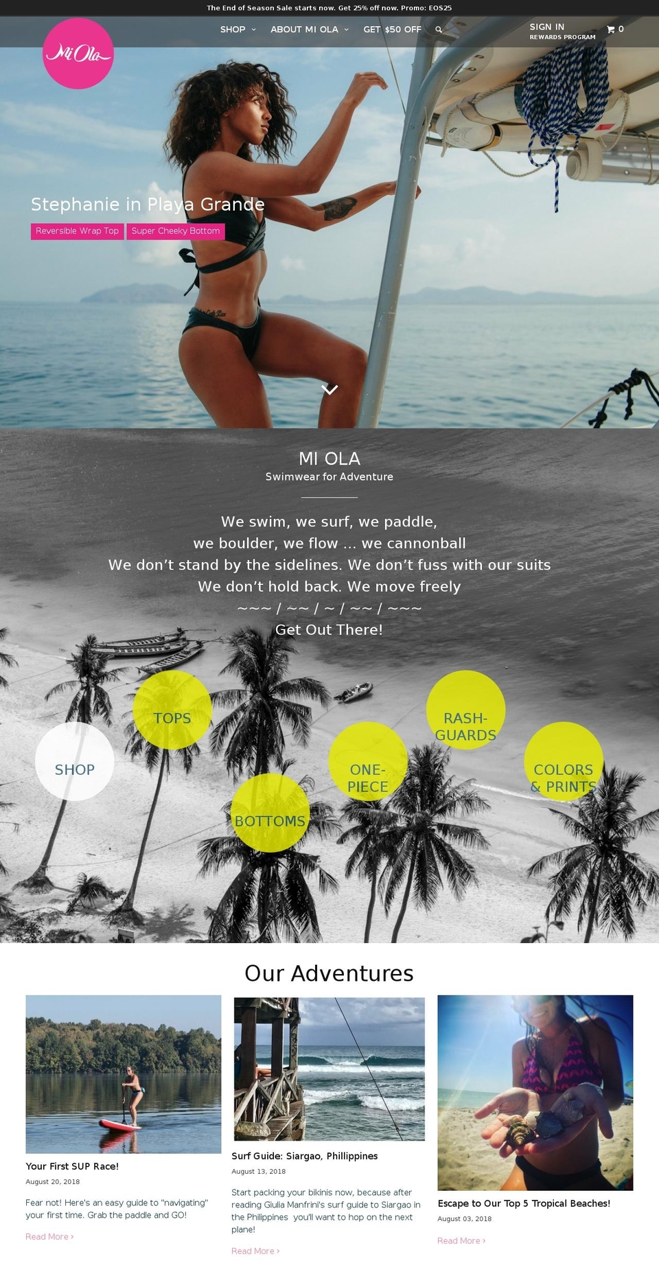 mi-ola.com — Shopify storefront screenshot