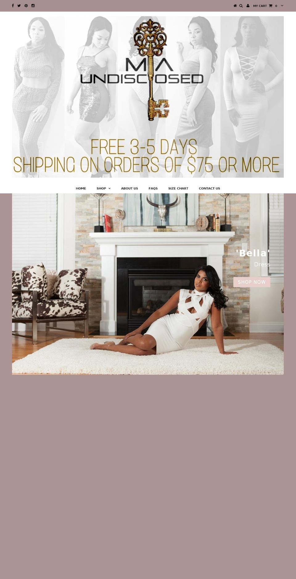 mia-undisclosed.com shopify website screenshot