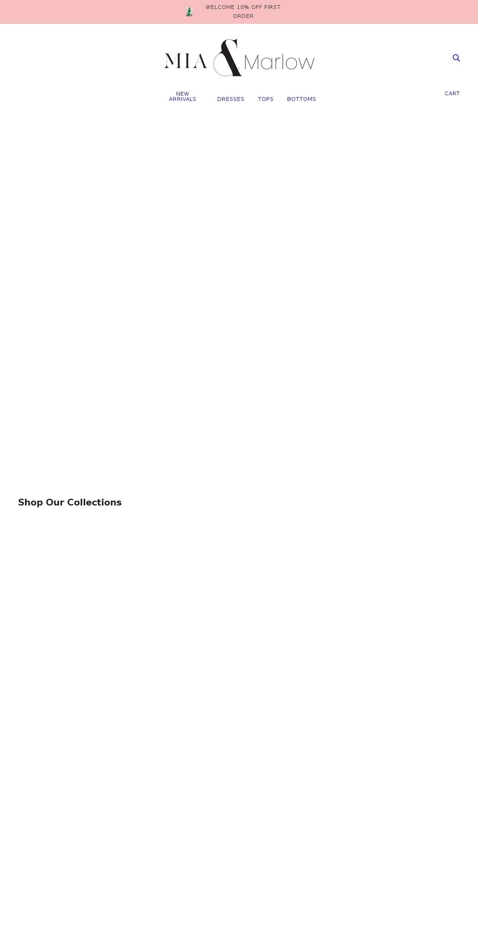 miaandmarlow.com shopify website screenshot