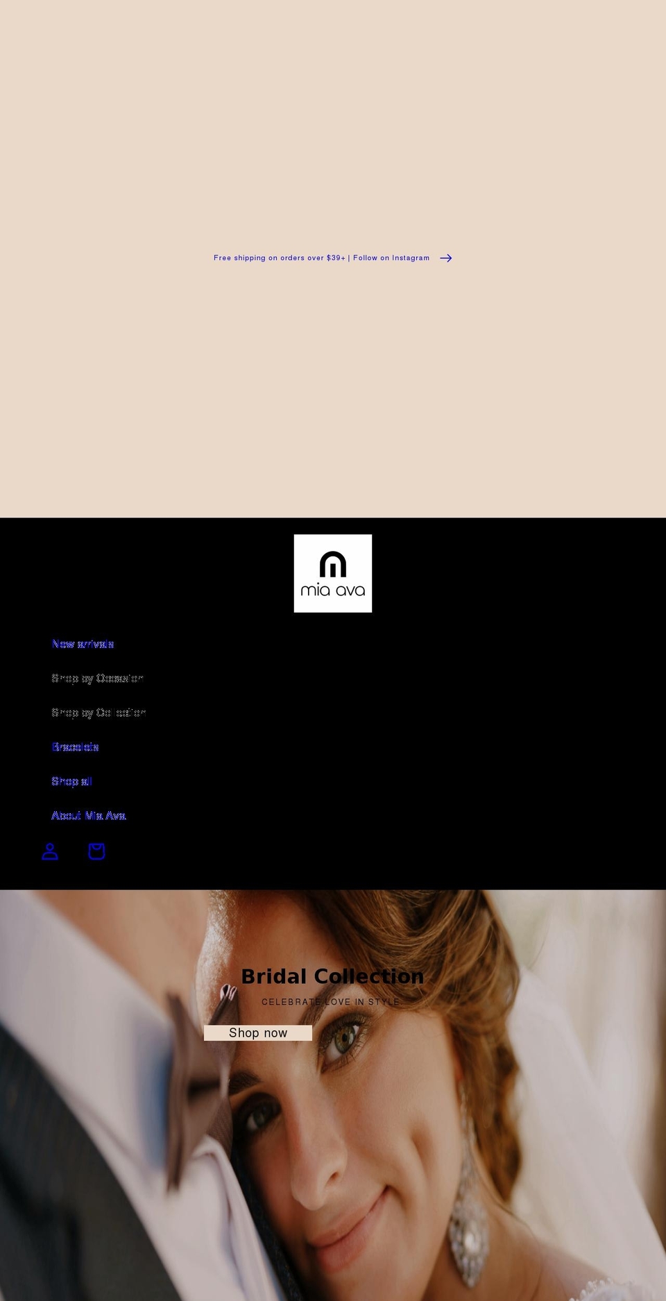 miaava.com shopify website screenshot