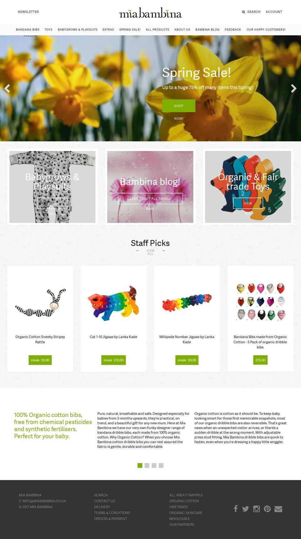 miabambina.co shopify website screenshot