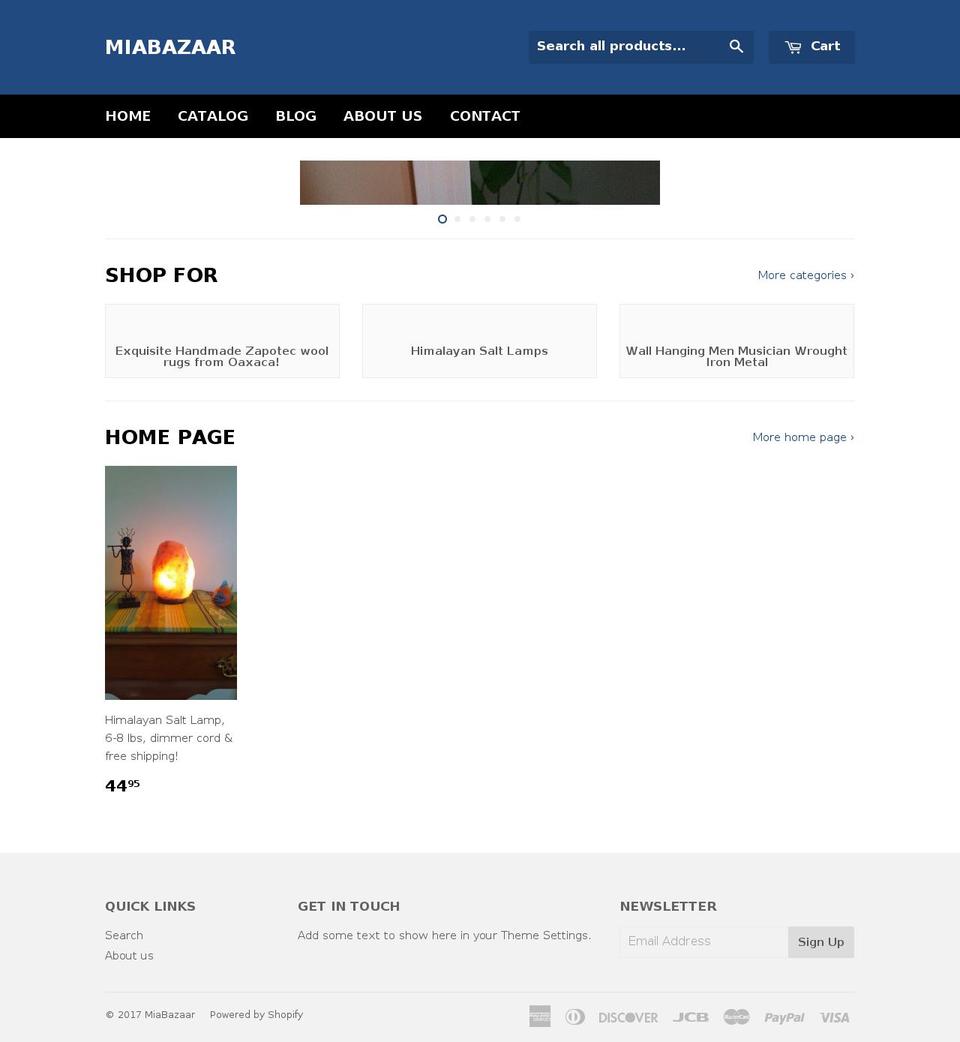 miabazaar.com shopify website screenshot