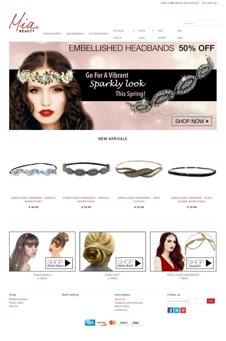 miabeauty.com shopify website screenshot