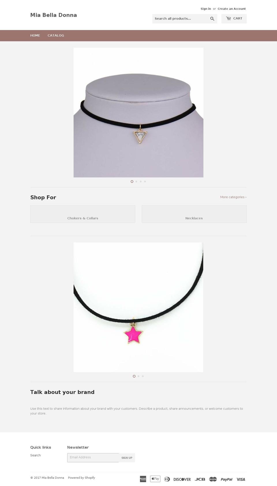 miabelladonna.com shopify website screenshot