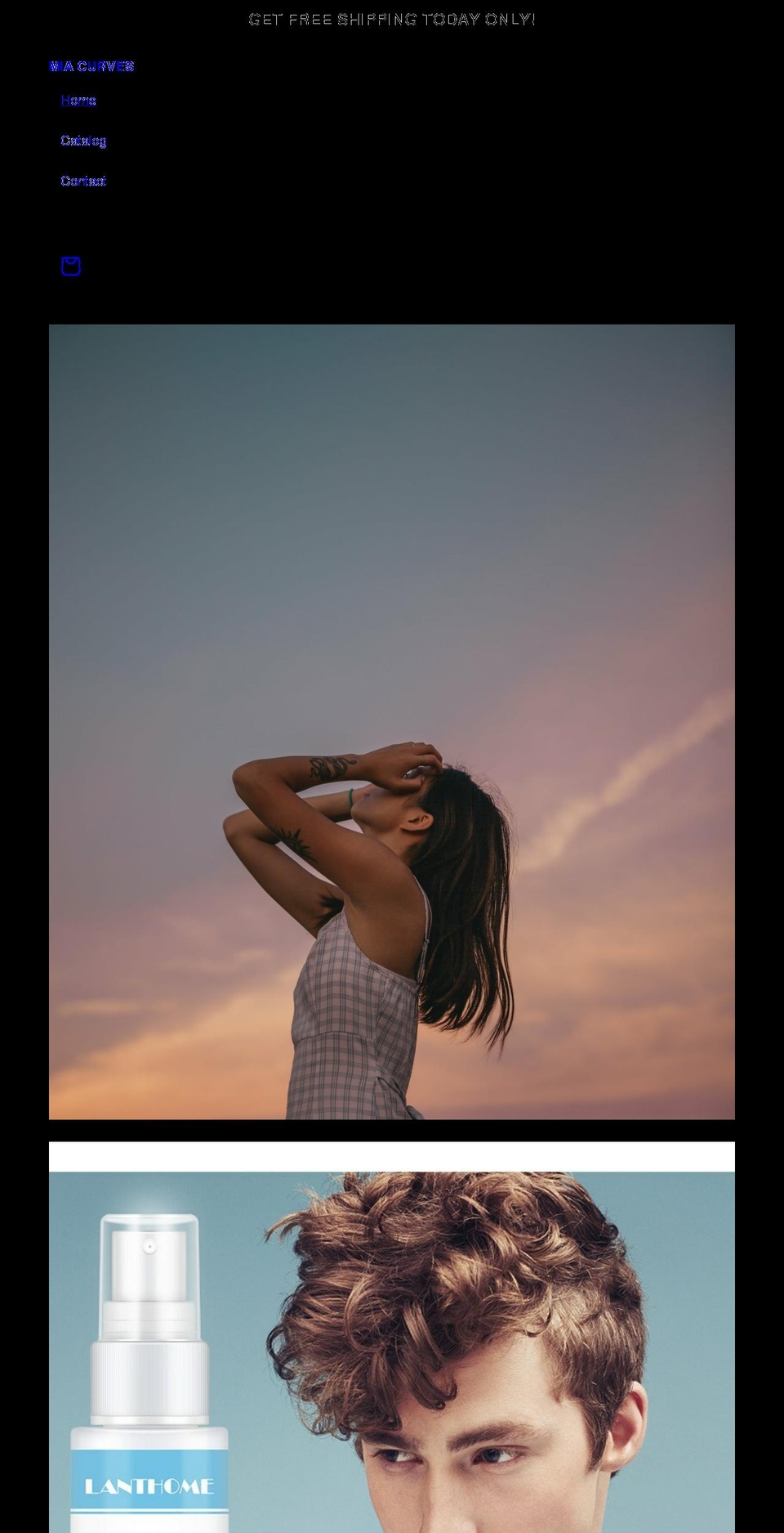 miacurves.com shopify website screenshot