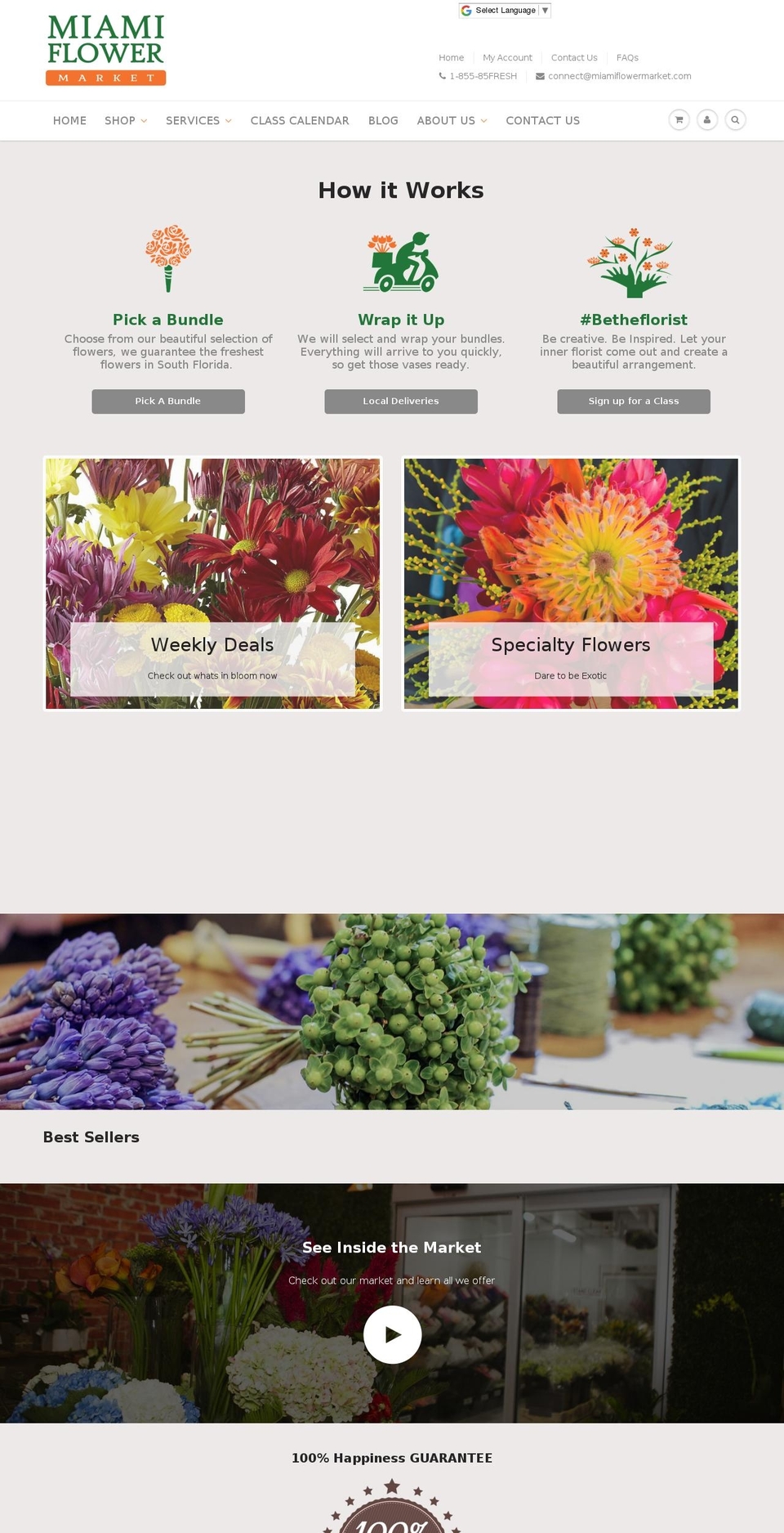 miaflowermarket.com — Shopify storefront screenshot