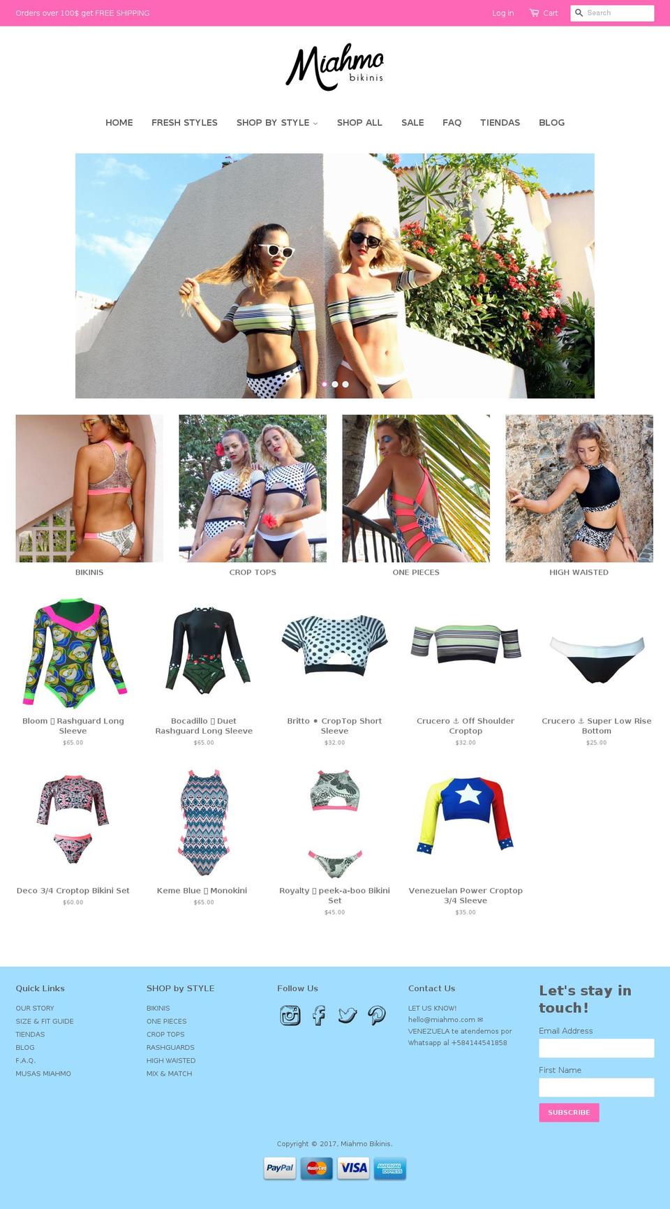 miahmo.com shopify website screenshot