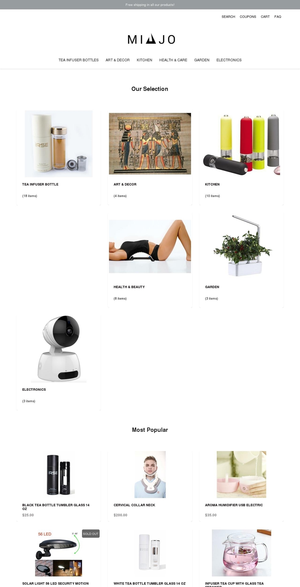 miajo.com — Shopify storefront screenshot