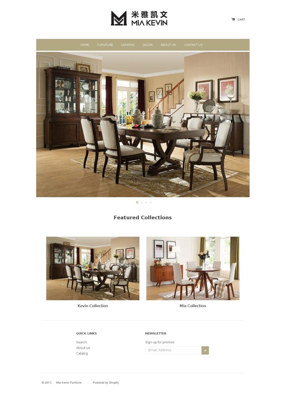 miakevin.com shopify website screenshot